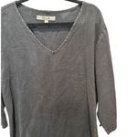 Flax  Black / charcoal 100% linen Pullover tunic Top Size Large Photo 0