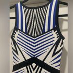 Wow Couture World of Women Black White Blue Geometric Print Bodycon Mini Dress Photo 13