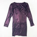 NEW Sam Edelman Purple Metallic Sparkle Shine Ruffle Cocktail Party Mini Dress Photo 3