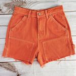 BDG  Urban Outfitters Tangerine Orange Distressed Denim Utility Shorts Size 25 Photo 0