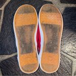 Red Canvas Lace Up Essential Sneakers Size 7 Casual Minimalist Photo 7