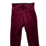 Spanx  Velvet Leggings Small Red Long Slim Fit Holiday Party Luxe Sexy Photo 1