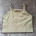 Aerie Ribbed Seamless High Neck Longline Bralette Size Extra Small Stone Grey Photo 5