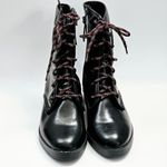 Sam & Libby  Black Faux Leather Combat Boots Size 8 Photo 5