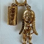 Vintage Hawaiian Tiki Pendant Necklace Gold Tone Chain Tribal God Charm Jewelry Photo 4