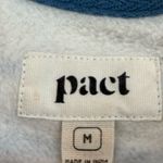 Pact Organic Cotton Pullover Sweatshirt | Blue Stripe Scattered Heart | Medium Photo 3