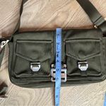 Dion Lee Utility Shoulder Bag Olive Green Twill Cargo Pockets Nylon Strap Photo 11