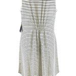 KAVU Leonora Dress A Line Striped Sleeveless Black White Stretch Size S Photo 1