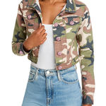 Cinq à Sept  Camo Cropped Jacket Photo 0