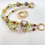 Handmade 🌻Luxury Bag/Phone Chain Charm/Keychain Purple Sunflower Bling Crystal Beads Photo 6