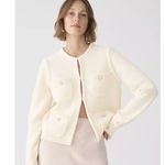 J.Crew Odette Sweater Lady Jacket Jewel Buttons Cream Preppy Wool Alpaca Small Photo 0