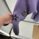 Versona Ontwelfth Lavender Sweater with Rhinestone Stars Size Large Photo 3