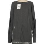 We The Free Free People Women's Gray V-Neck Oversized Top Small Photo 1