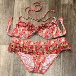 Kenneth Cole Reaction floral ruffle bikini S/M Photo 0