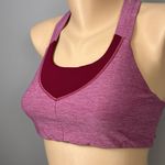 Lululemon On Your Way Bra Size 8 Heathered Dark Pink Unlined Wire Free Sports Photo 1