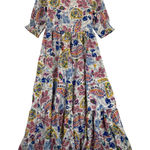 Molly Bracken  Dress Size‎ S Floral Paisley Tiered Maxi Long Sleeve Photo 0