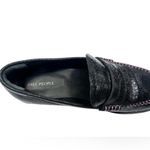 Free People NWOT Blanket Stitch Loafers in Black Photo 1