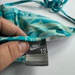 Nike retro teal floral design two piece bikini performance swimsuit, size 12 # Photo 8