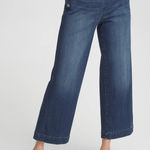 Chico's  Wide Leg Pull On Crop Sailor Jeans Size 6 Photo 0