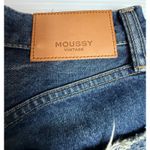 MOUSSY VINTAGE High Rise Straight Leg Jeans Distressed Frayed Hem Size 25 Blue Photo 8