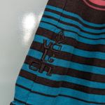 Volcom Vintage Y2K  Striped Halter Mini Dress Polka Dot Chocolate Brown Aqua Blue Photo 6