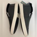 Toms New Paxton Black Leather Faux Fur Lining Ortholite Slip In Shoes Photo 5