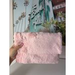 Hello 3AM Light Pink Faux Fur Shoulder Crossbody Bag Clutch Purse Gold Chain Photo 7