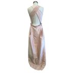 Cachet Satin Evening Gown Formal Dress With Pockets Flawed Womens Size 10 Pink Photo 2