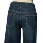 Cache Stretch Nail Head Stud Straight Leg Jean Pant Dark Wash Denim New $98 NWT Photo 3