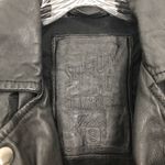 Superdry  Olive Biker Jacket Leather Zip Down Photo 7