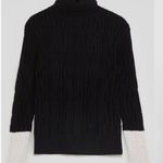 ZARA  BLOGGERS FAV Color Block Turtleneck Sweater cropped cable knit sweater Photo 3