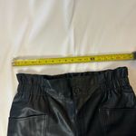 Madewell Vegan Leather Pull On Paper Bag Waist Black/size 14 pants Photo 4