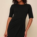 Lulus Westwood Black Half Sleeve Sheath Dress Photo 0