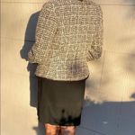 Anne Klein Tweed Jacket Suit Blazer in Black and White Photo 2