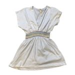 Renee C . Organic Cotton V-Neck Smocked Waist Top, Sz S Photo 11