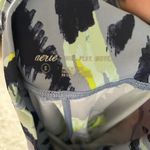 Aerie  Gray and Black Workout Leggings with Dynamic Design Photo 3