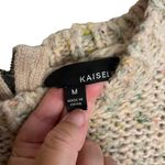 Kaisely Anthropologie  Cream Rainbow Confetti Zipper Back Wool Blend Sweater Photo 2