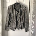 Armani Exchange Women’s Jacket Blazer Fitted Career Zip Moto size SP tiny stain Photo 2