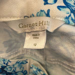 Garnet Hill  Floral‎ Jeans Blue White Size 12 Photo 4