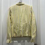 Draper James  RSVP Yellow Striped Linen Blend Blazer Sz M Photo 5