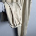 We Wore What Cream Biege Terry Boyfriend Sleek Jogger Sweatpants Womens M Photo 2