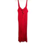 Knox Rose  Red Tiered Double Gauze Maxi Dress w/ Back Knot Detail Photo 1