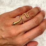 Statement Emerald Gold Rings Photo 2