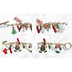 Christmas Charm Bracelet New Bells Gingerbread Man Stocking Wreath Candy… Red Photo 7