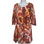 Elizabeth and James Marika Garden Dress Multicolor Floral Belted Dress EUC M Photo 1