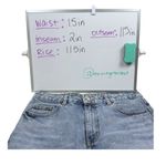 Topshop Moto Denim Shorts Size W30 Cotton Highwaisted Cutoff Jean Shorts Photo 7