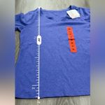 Ellen Tracy  Short Sleeve‎ Split V Neck Top in Dazzling Blue Heather Size M NWT Photo 3