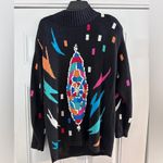 Oleg Cassini Vtg   Cable Knit  Grandma Sweater Women’s S oversized 3rd Eye 80-90s Photo 6