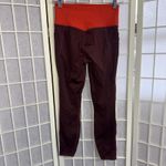 Athleta  Tenacity Athletic Athleisure Gym Workout Burgundy 7/8 Leggings Small Photo 1