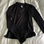 Divided Black High Neck Cut Out  Photo 0